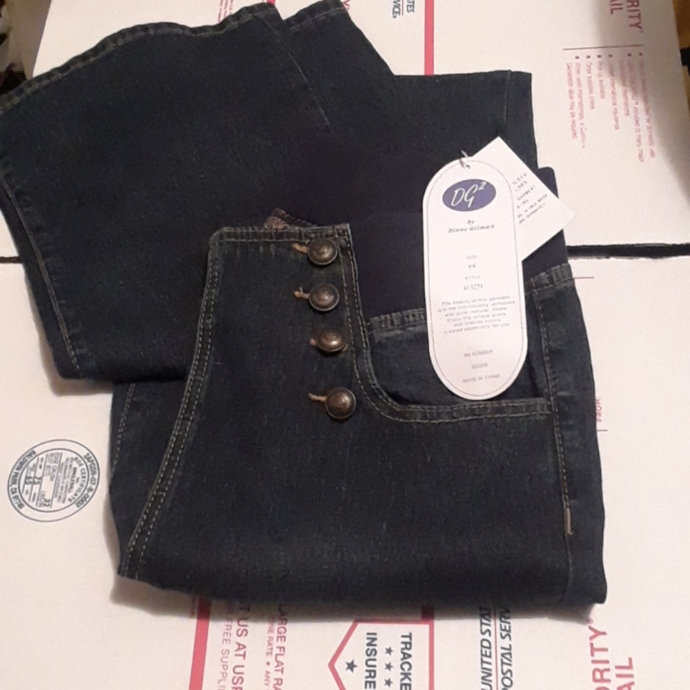 Diane Gillman, wide-leg sailor jeans. Size…